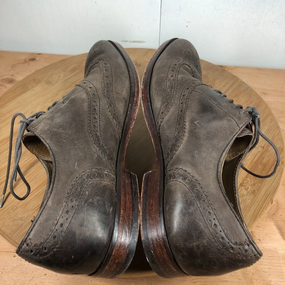 Polo Ralph Lauren Damoin Mens 11.5 shoes Wingtip Brown Leather Dress Oxfords
